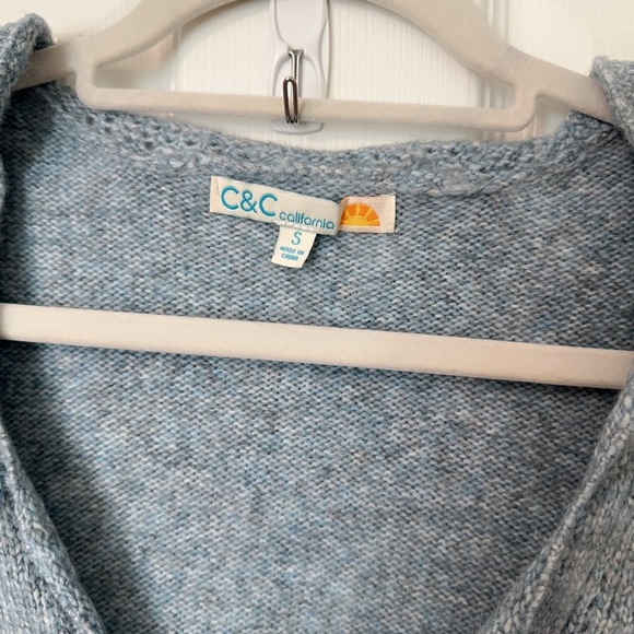 C&C California Women's Blue Cardigan Sweater - Picture 3 of 13
